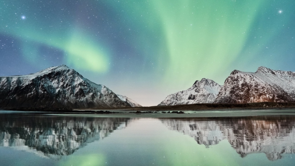 Noruega auroras boreales en velero