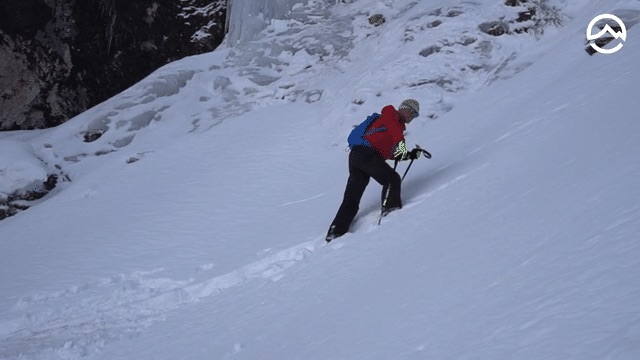 progresión terreno dificil skimo: NIEVE DURA, esquí de montaña