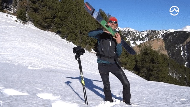 GUARDAR esquis en MOCHILA, otras TÉCNICAS, esquí de montaña