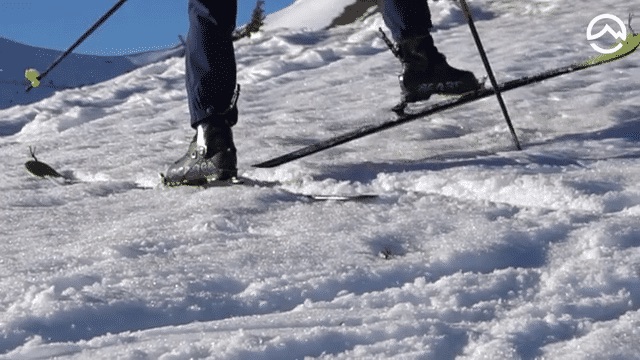 Vuelta Maria ALTERNATIVA con esquís de FREERIDE., esquí de montaña