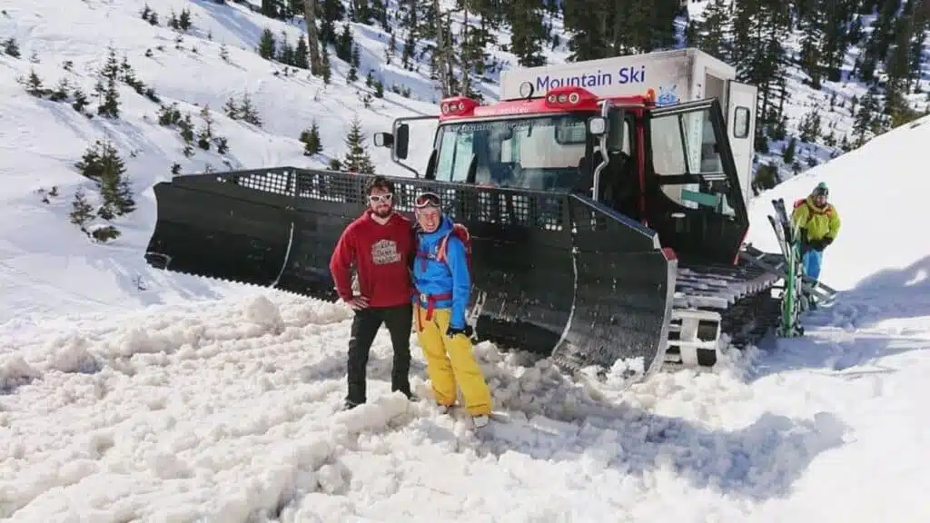 Cat-skiing adventure in Georgia's deep snow with B4Experience.