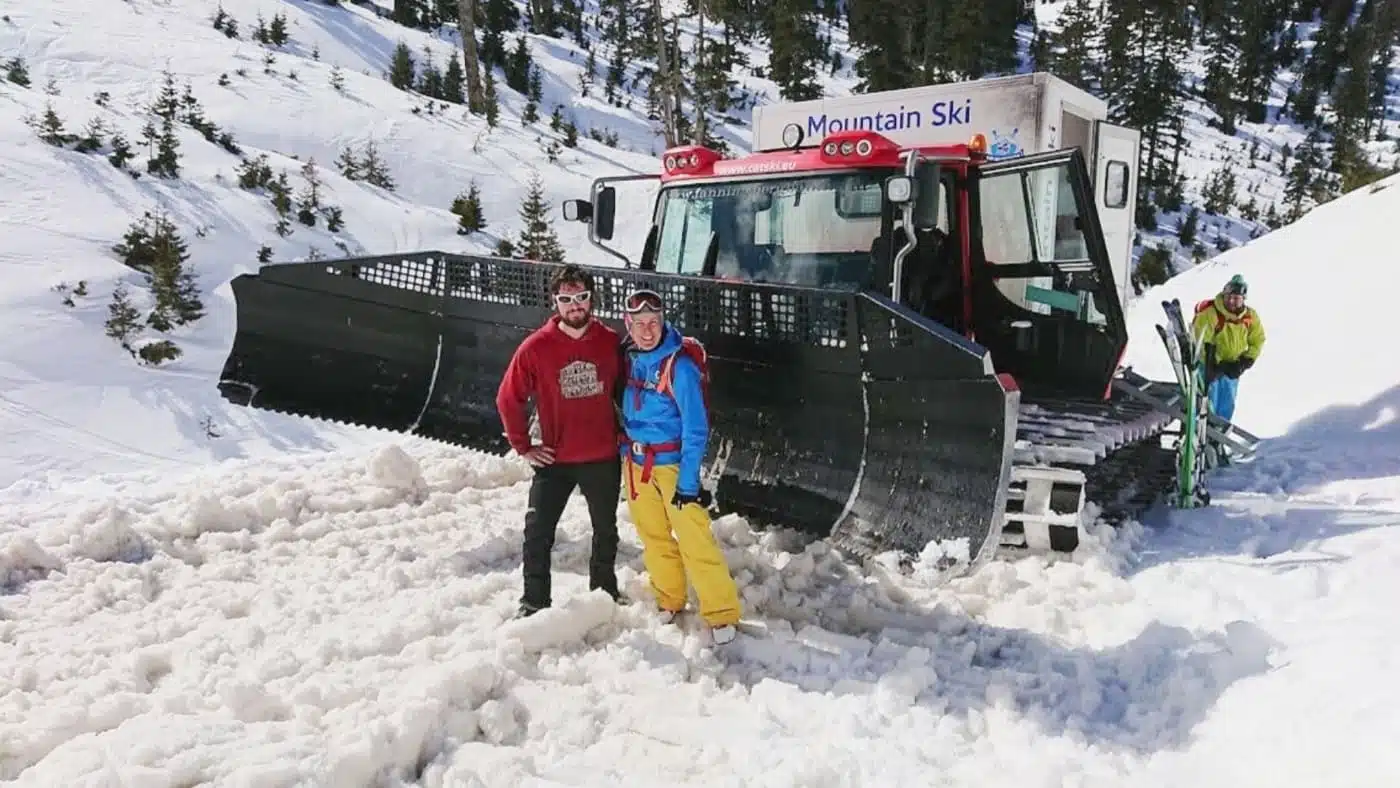 Cat-skiing adventure in Georgia's deep snow with B4Experience.