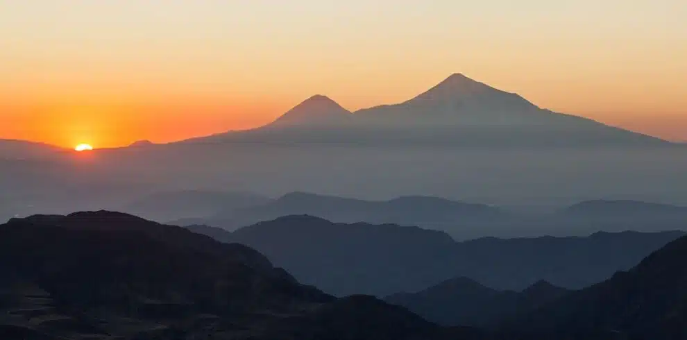 Sunrise paints Ararat in a golden glow with B4Experience.