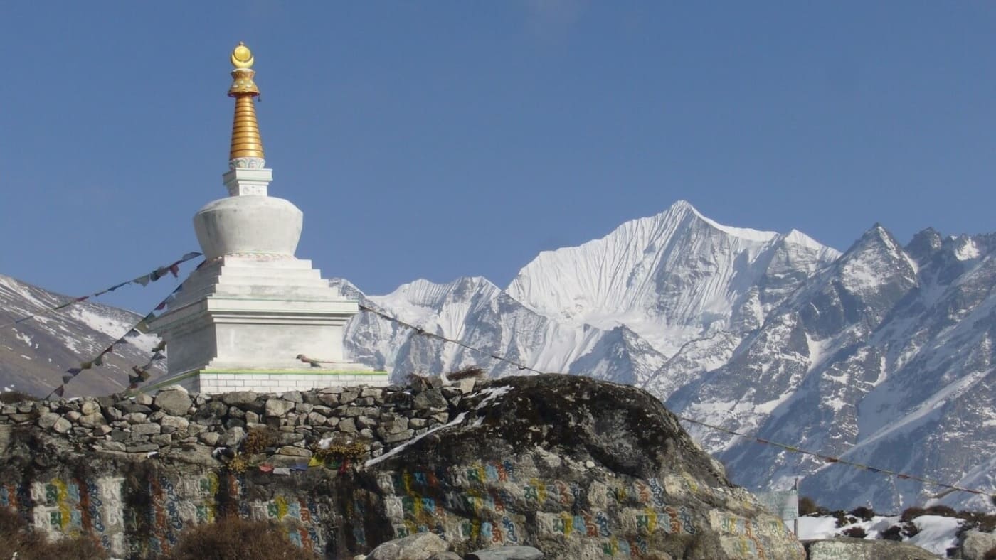 Langtang Kyangin Gompa Stupa hiking Nepal trip B4Experience