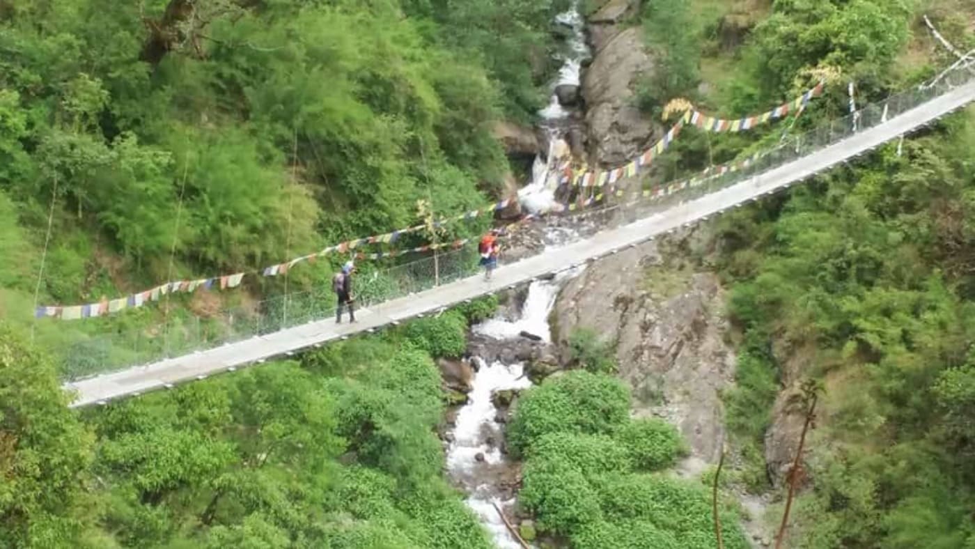 Langtang Rimche bridge hiking Nepal trip B4Experience