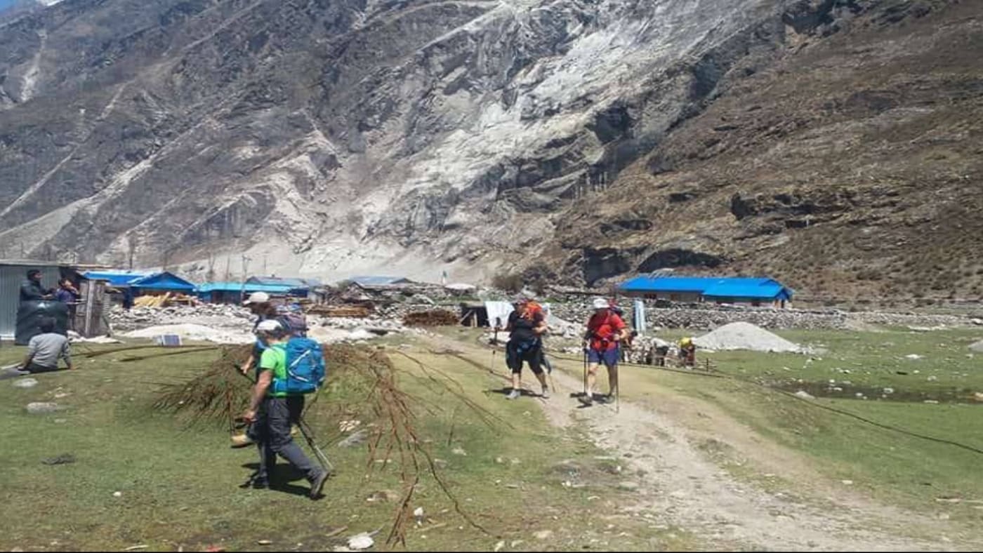 Langtang village after earthquake hiking Nepal trip B4Experience