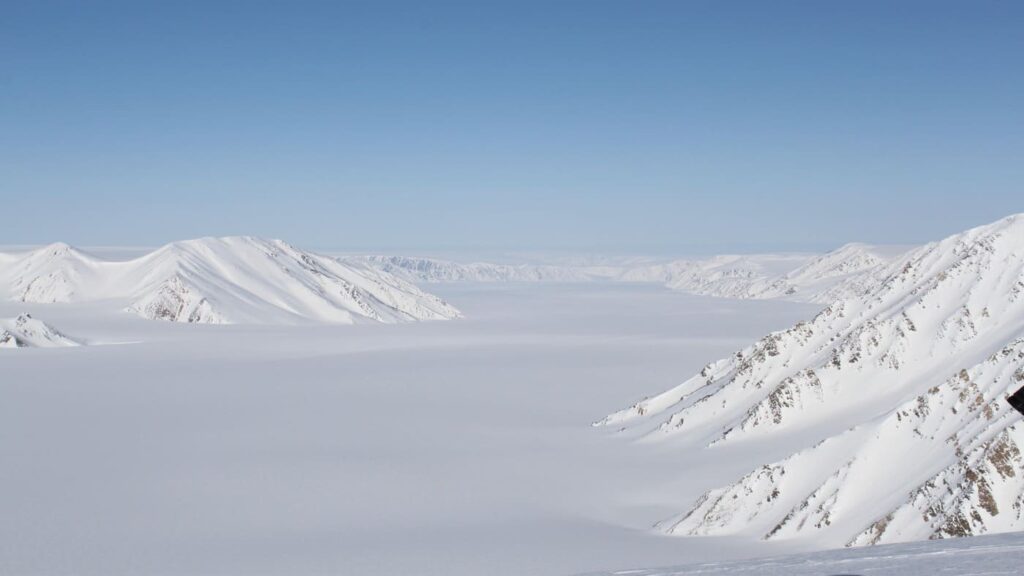 Panorama of lonely and wild Svalbard