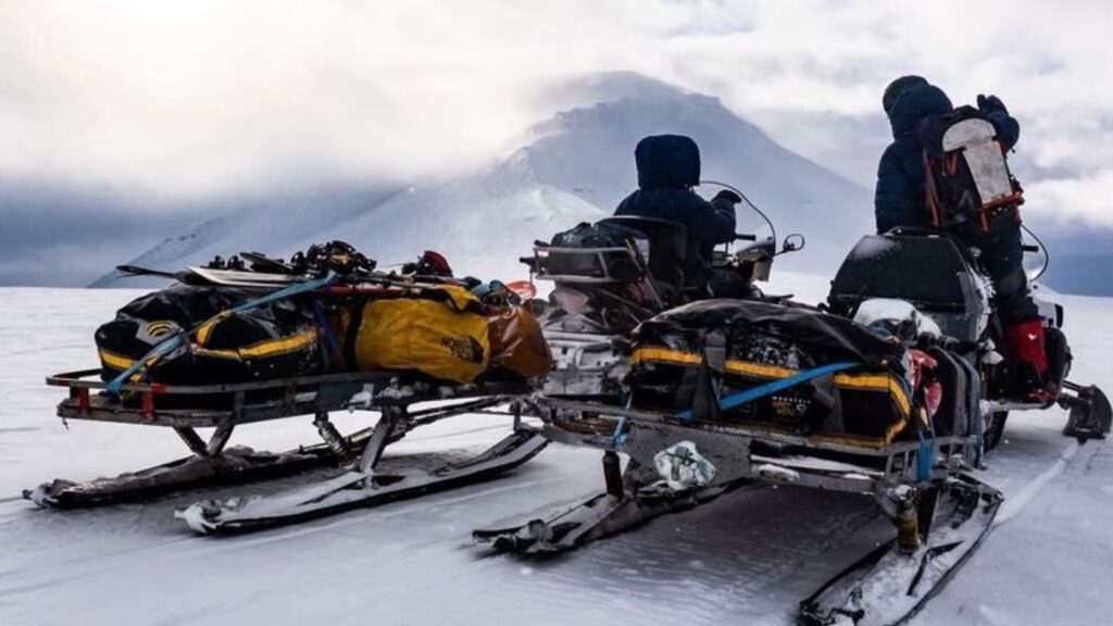 Snowmobiles for getting around Svalbard