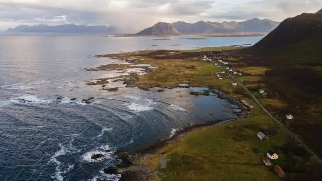 Scenic coastal route on a self-guided Lofoten tour with B4Experience.