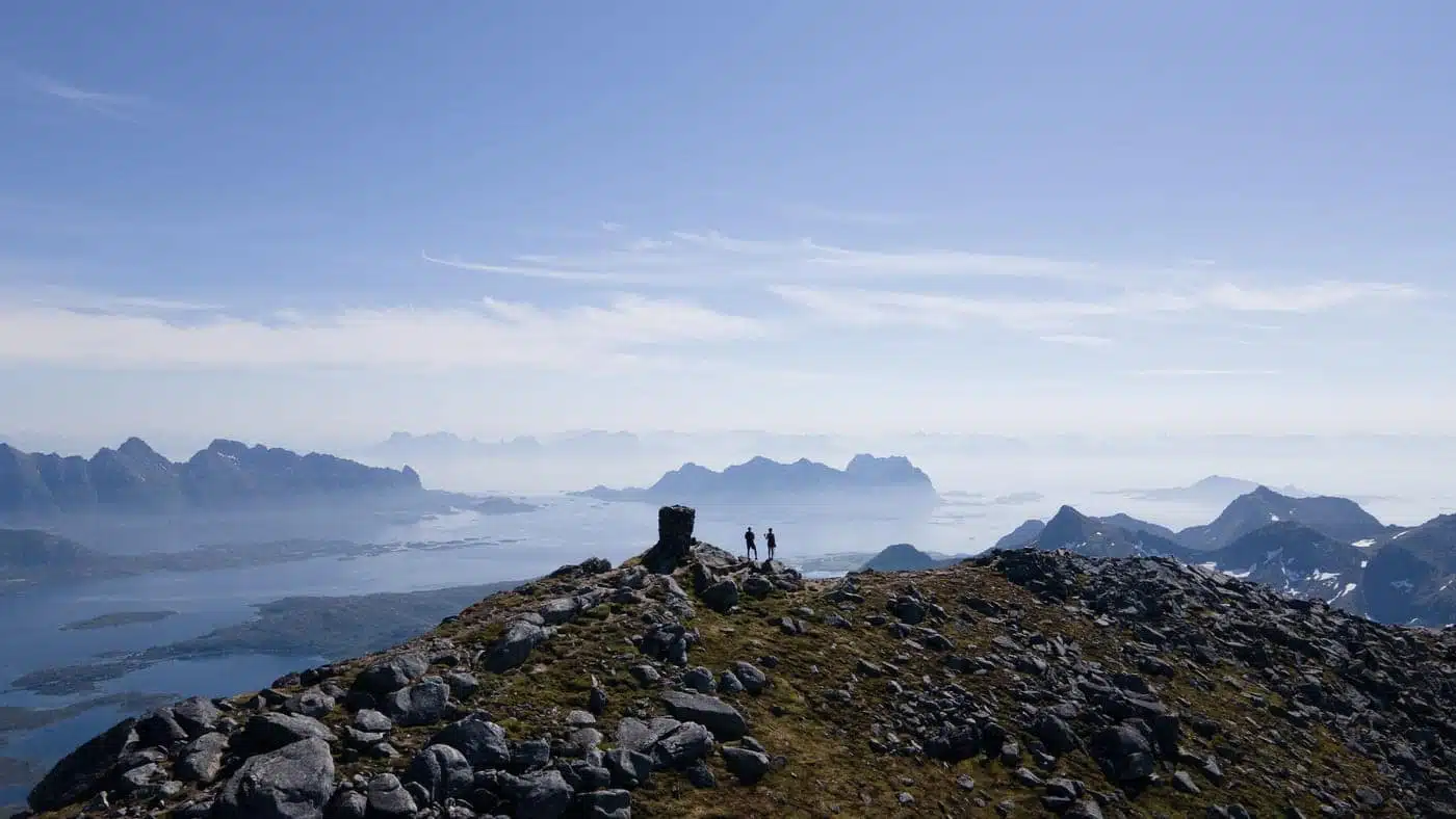 Beautifull view of mountains in Lofoten.