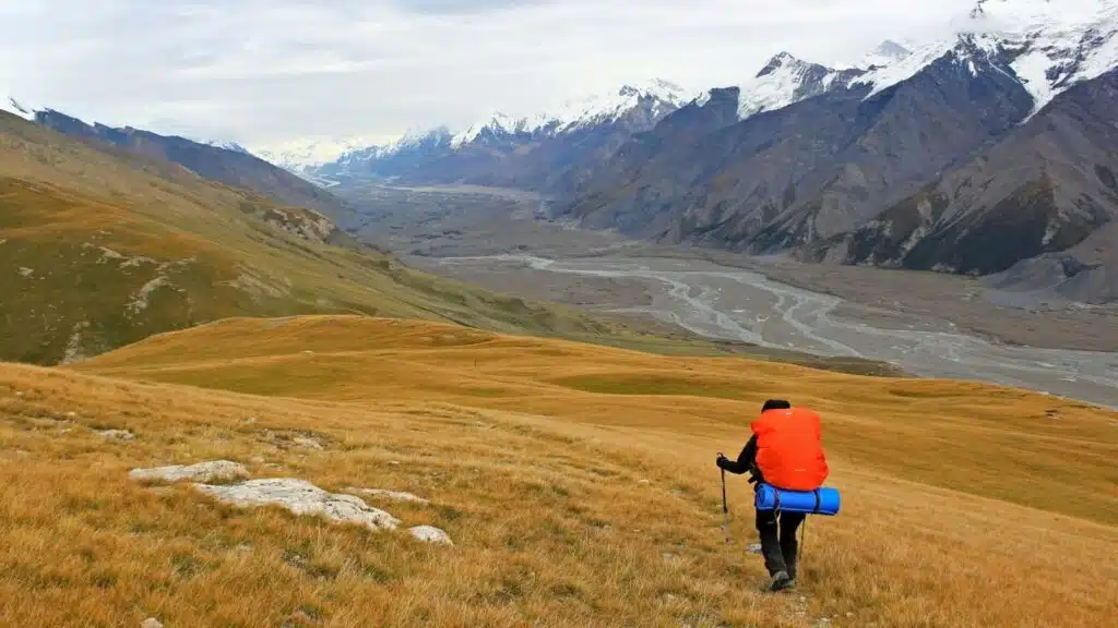 At trekker crosses the golden plains of the Silk Road with B4Experience
