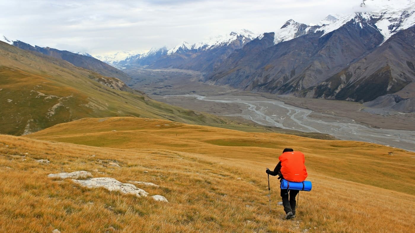 At trekker crosses the golden plains of the Silk Road with B4Experience