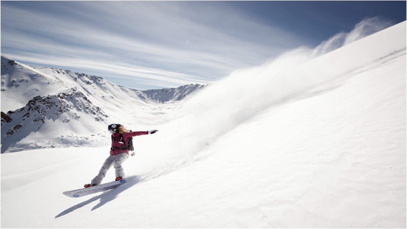 Carving through fresh powder in Kyrgyzstan's best ski terrain with B4Experience