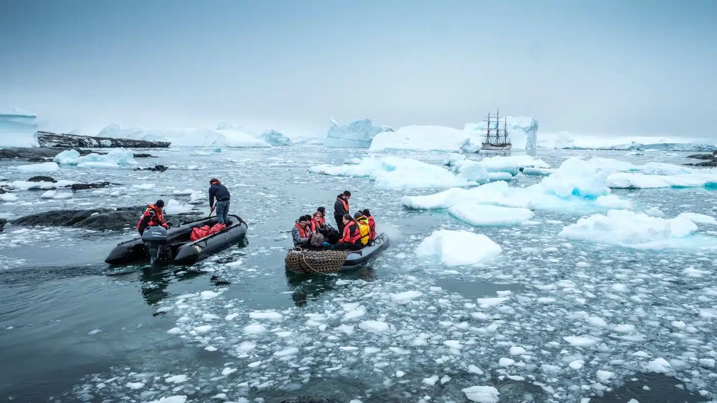 Exploring Antarctic waters aboard sturdy zodiacs with B4Experience