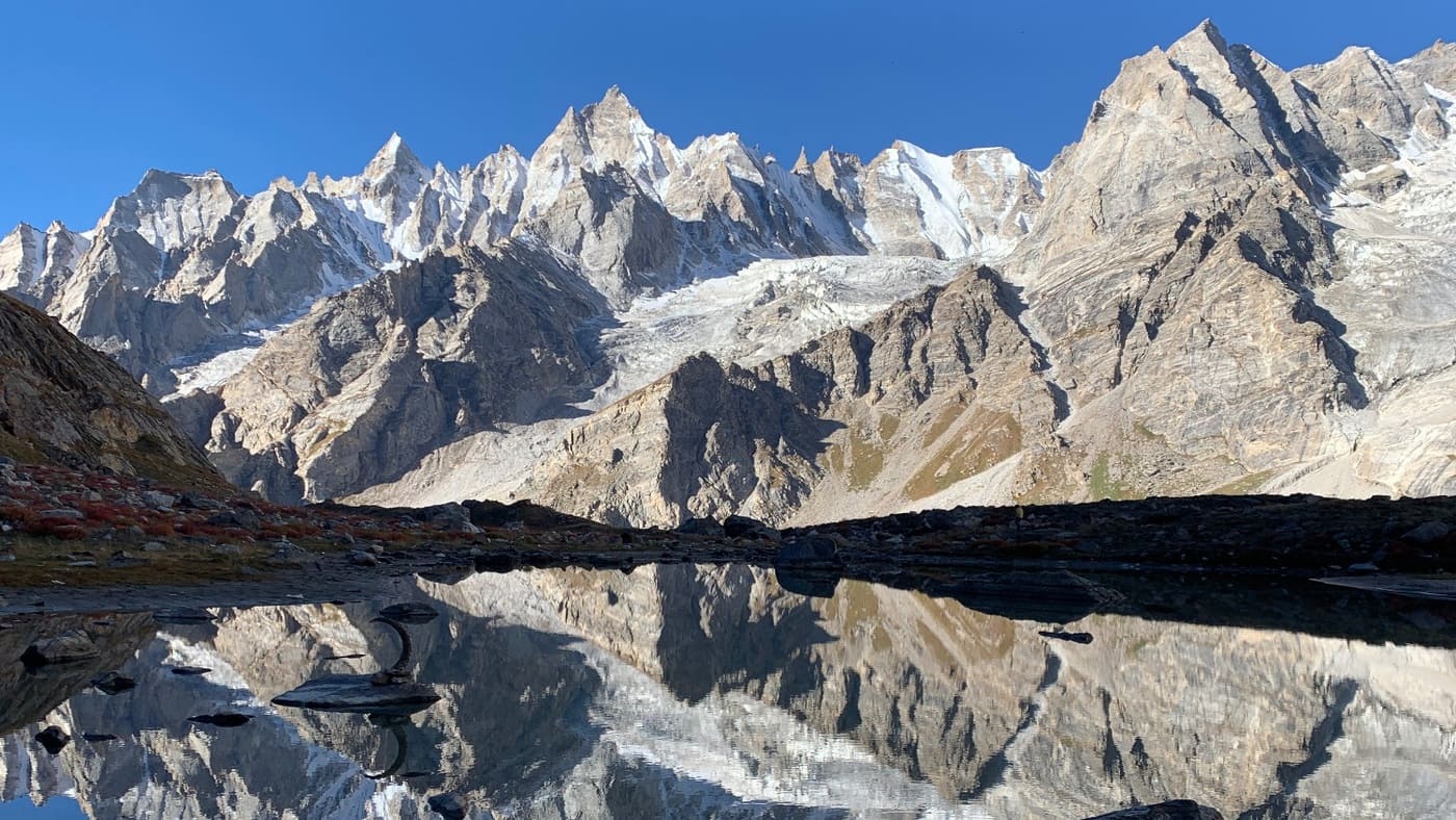 The towering peaks reflect perfectly on the still waters of Karakorum Lake with B4Experience