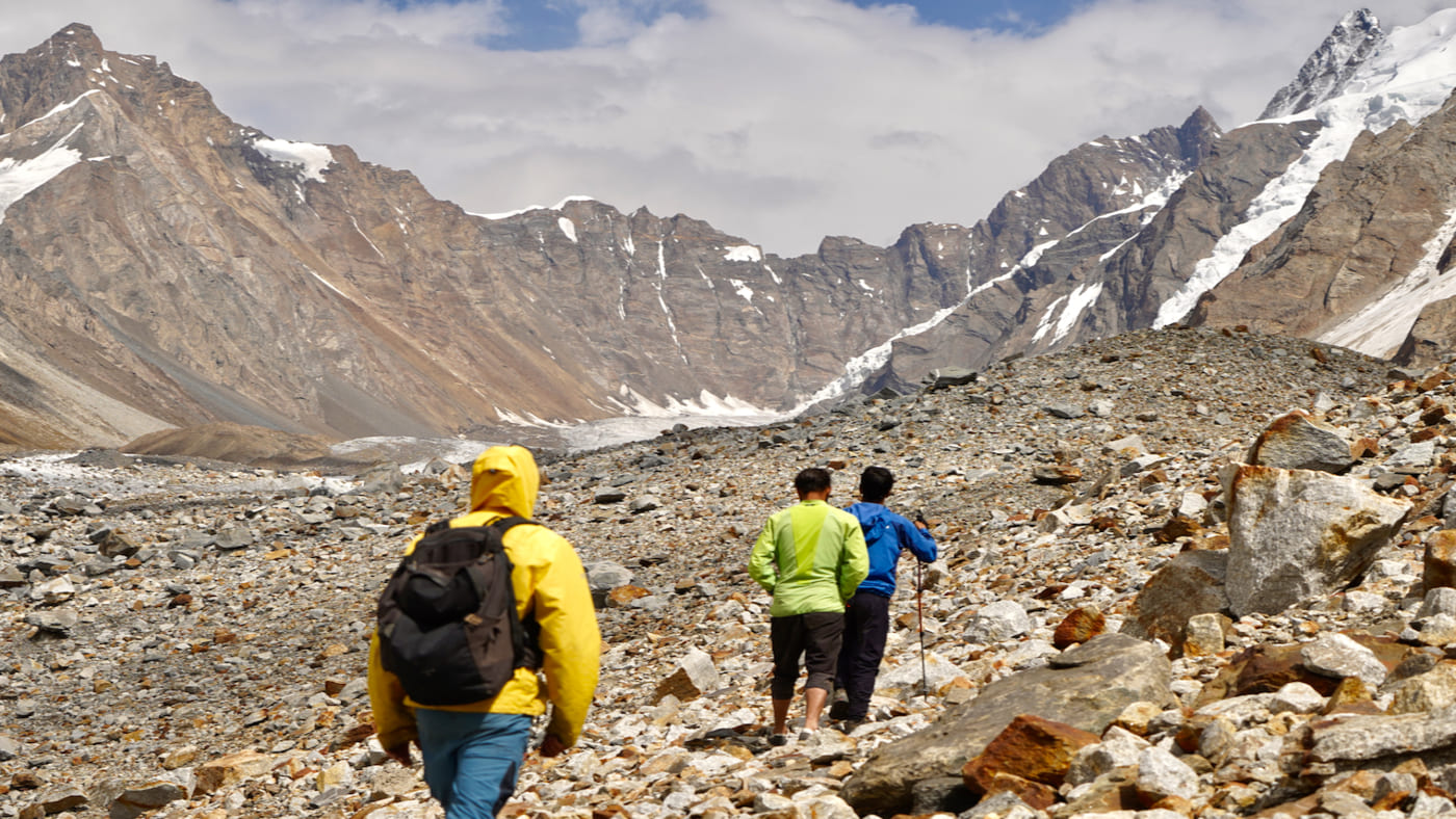 Trekking towards Laila Peak through the rugged valley - B4Experience