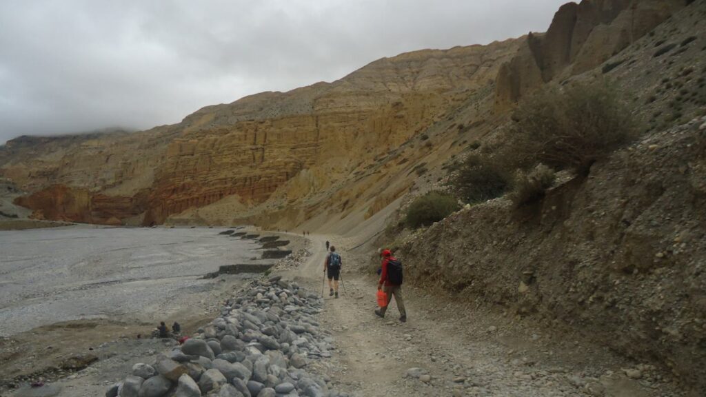 Walking through the rugged landscapes of Mustang Chalie - B4Experience