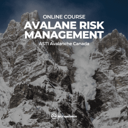 Online course Avalane Risk Management with B4Experience